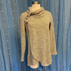 PURE essence Cowl Neck Tunic Sweater